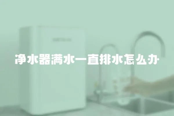 凈水器滿水一直排水怎么辦