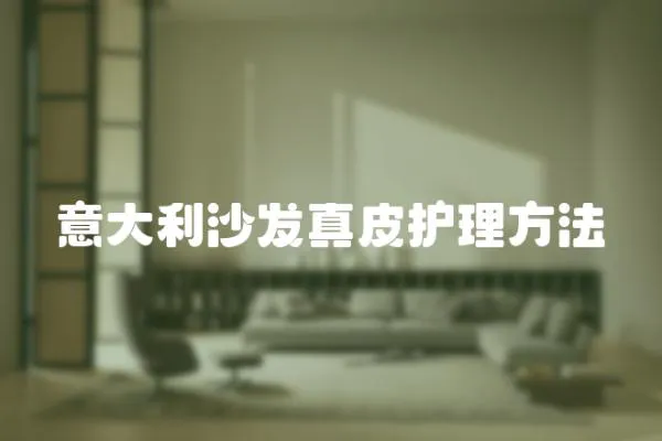 意大利沙發真皮護理方法