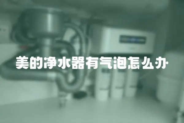 美的净水器有气泡怎么办