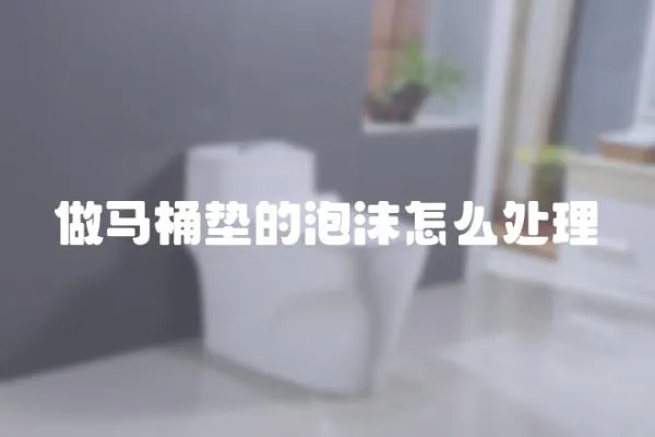 做馬桶墊的泡沫怎么處理