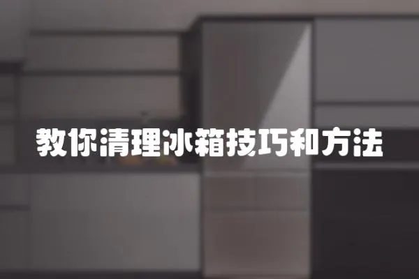 教你清理冰箱技巧和方法