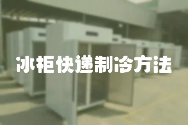冰柜快遞制冷方法