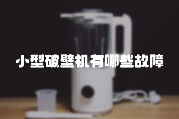 小型破壁機有哪些故障
