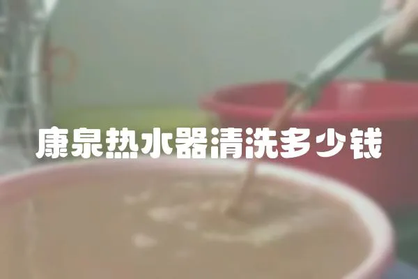 康泉熱水器清洗多少錢