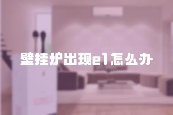 壁掛爐出現e1怎么辦