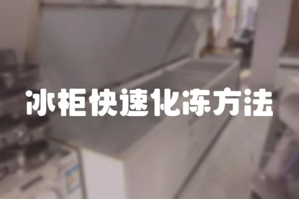 冰柜快速化凍方法