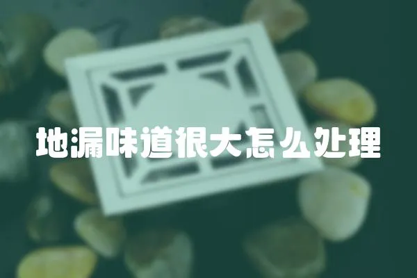 地漏味道很大怎么處理