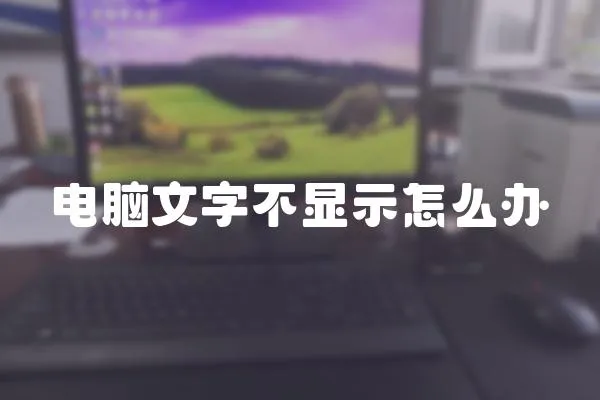電腦文字不顯示怎么辦