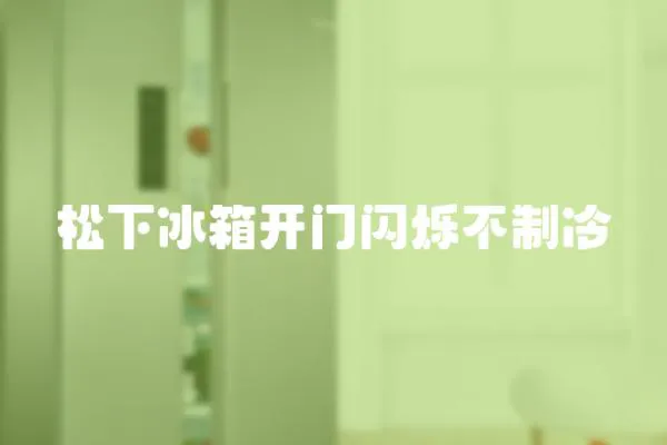 松下冰箱開門閃爍不制冷