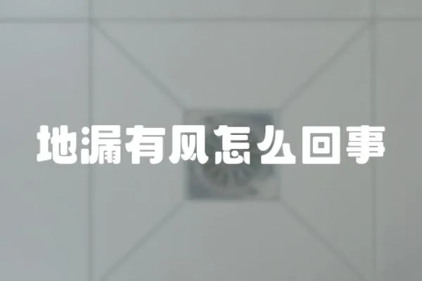 地漏有風怎么回事