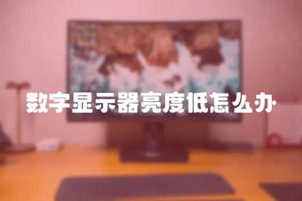 數字顯示器亮度低怎么辦