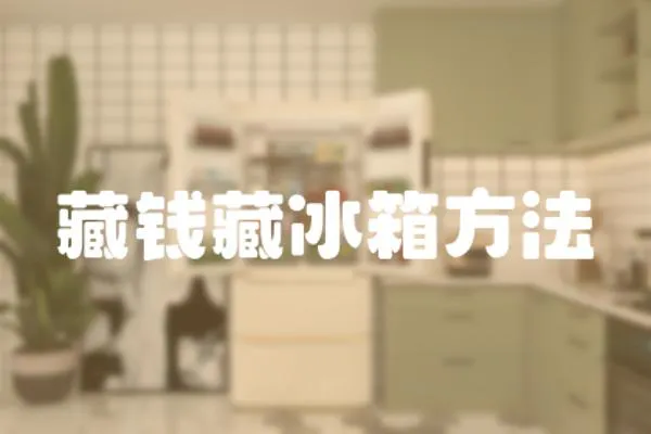 藏錢藏冰箱方法