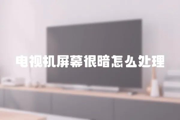 電視機屏幕很暗怎么處理