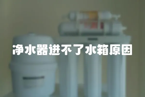 凈水器進不了水箱原因