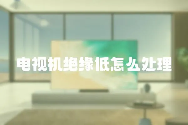 電視機絕緣低怎么處理