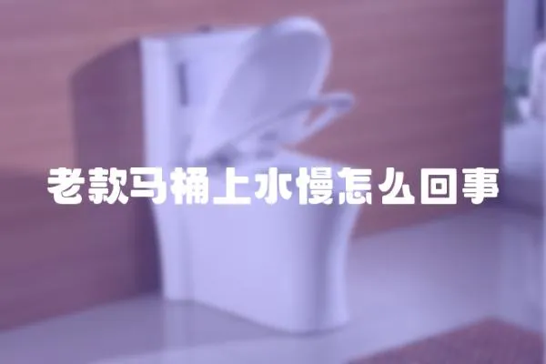 老款馬桶上水慢怎么回事
