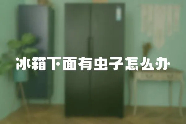 冰箱下面有蟲子怎么辦