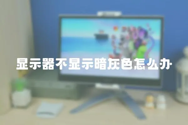 顯示器不顯示暗灰色怎么辦