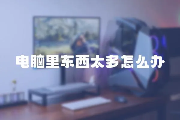 電腦里東西太多怎么辦