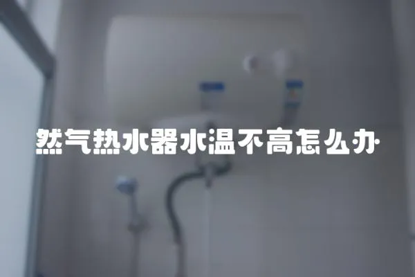 然氣熱水器水溫不高怎么辦