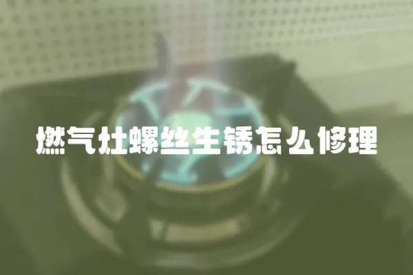 燃氣灶螺絲生銹怎么修理