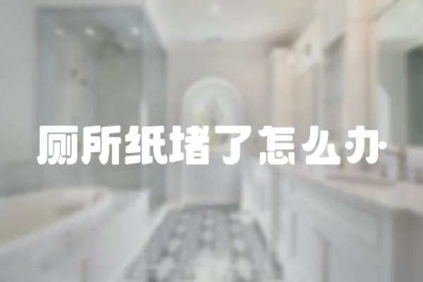 廁所紙堵了怎么辦