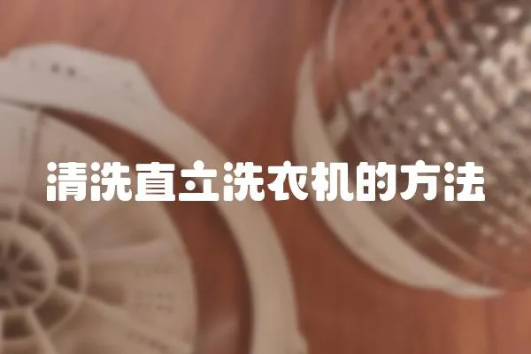 清洗直立洗衣機的方法