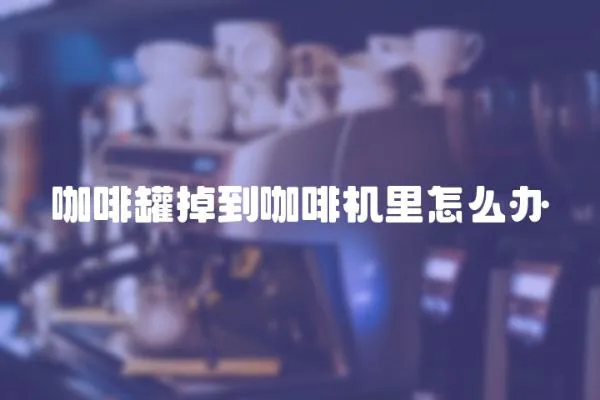 咖啡罐掉到咖啡機里怎么辦