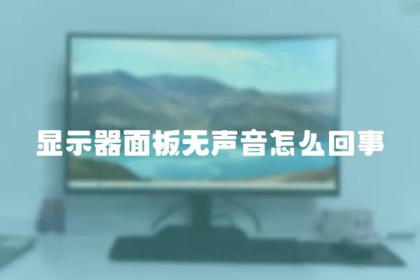 顯示器面板無聲音怎么回事