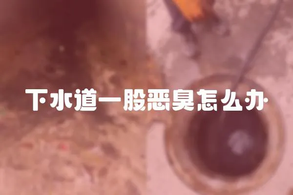 下水道一股惡臭怎么辦