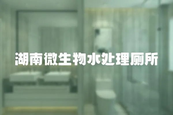 湖南微生物水處理廁所