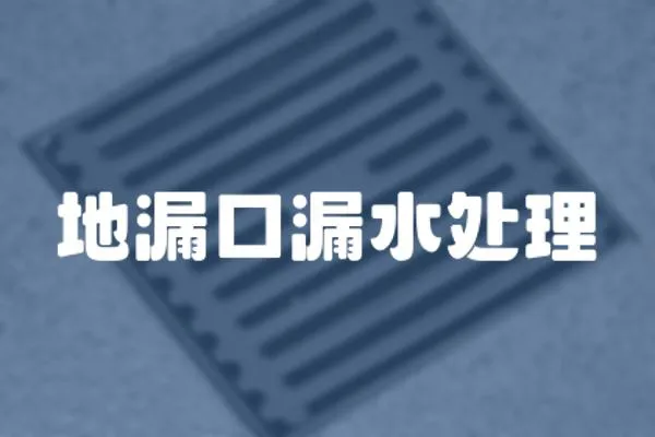 地漏口漏水處理
