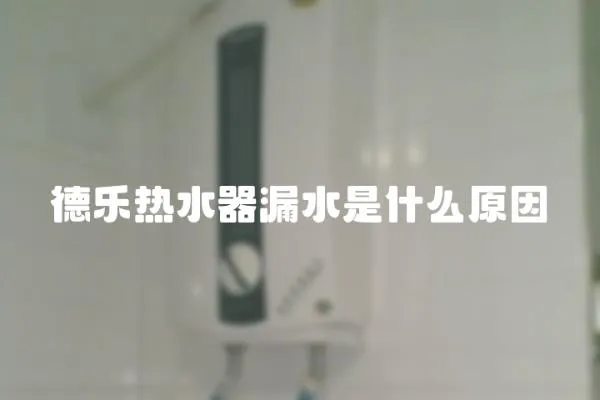 德樂熱水器漏水是什么原因