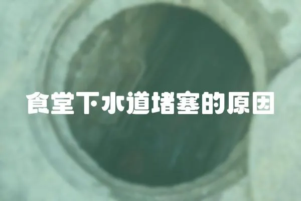 食堂下水道堵塞的原因
