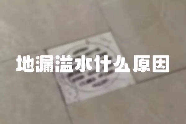 地漏溢水什么原因