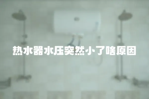 熱水器水壓突然小了啥原因