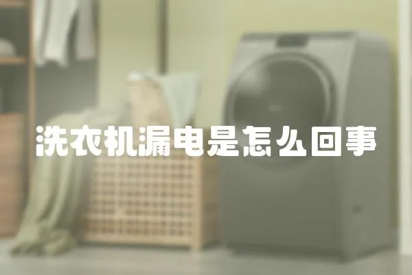 洗衣機(jī)漏電是怎么回事