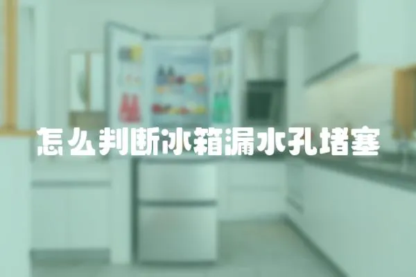 怎么判斷冰箱漏水孔堵塞