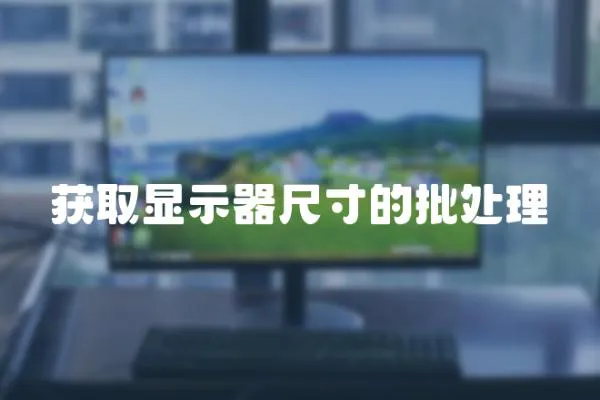 獲取顯示器尺寸的批處理