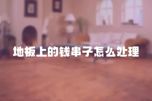 地板上的錢串子怎么處理