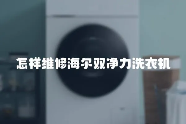 怎樣維修海爾雙凈力洗衣機