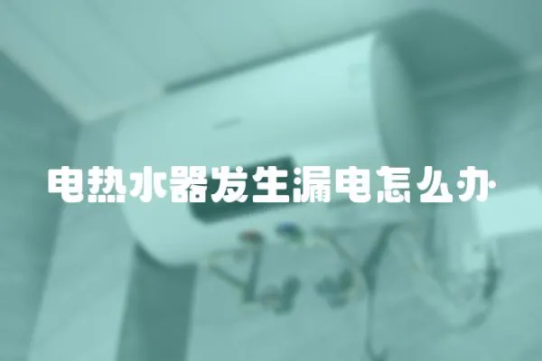 電熱水器發生漏電怎么辦