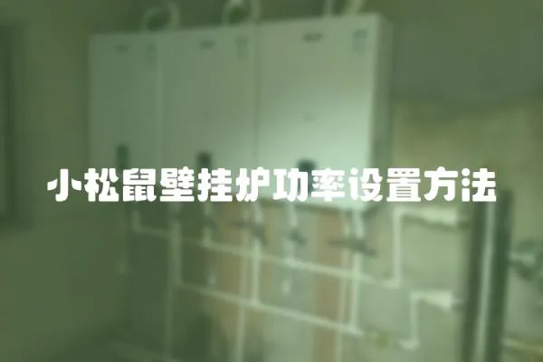 小松鼠壁掛爐功率設(shè)置方法