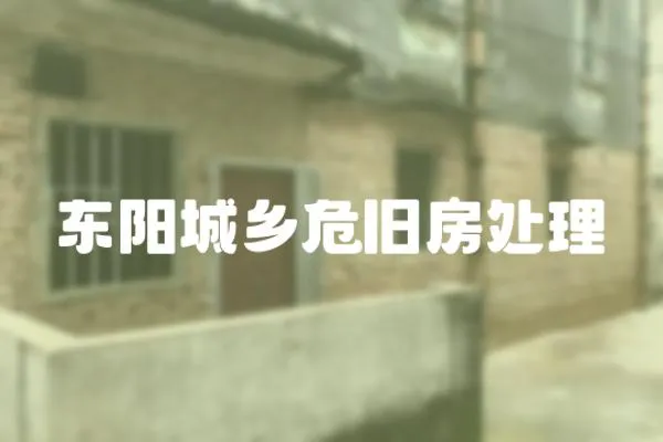 東陽城鄉危舊房處理