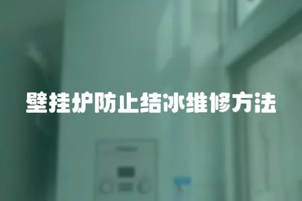 壁掛爐防止結冰維修方法