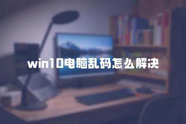 win10電腦亂碼怎么解決