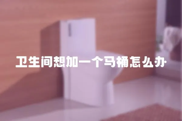 衛生間想加一個馬桶怎么辦