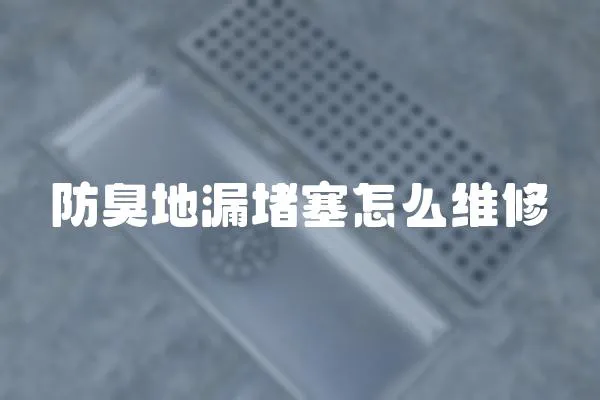 防臭地漏堵塞怎么维修