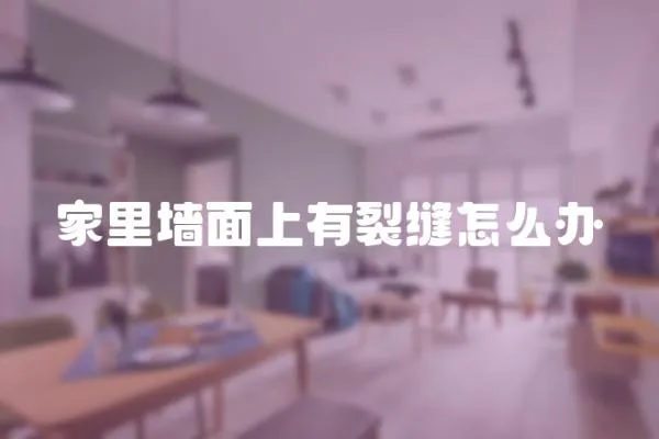 家里墻面上有裂縫怎么辦