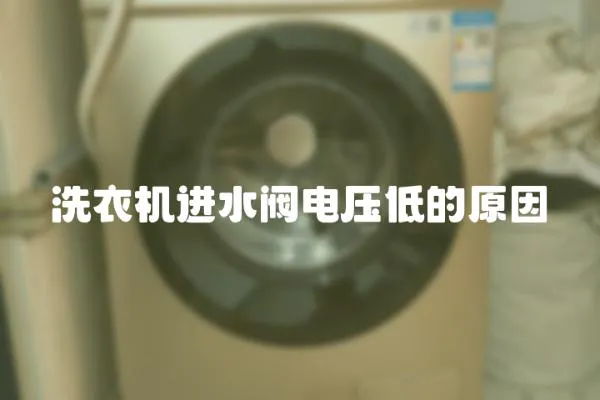 洗衣機進水閥電壓低的原因